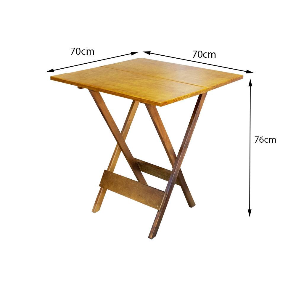 Kit 20 Jogos De Mesa 4 Cadeiras De Madeira Dobravel 70x70 Ideal