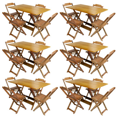 Jogos De Mesas Bar 100x100 Com 4 Cadeiras Dobrável Madeira
